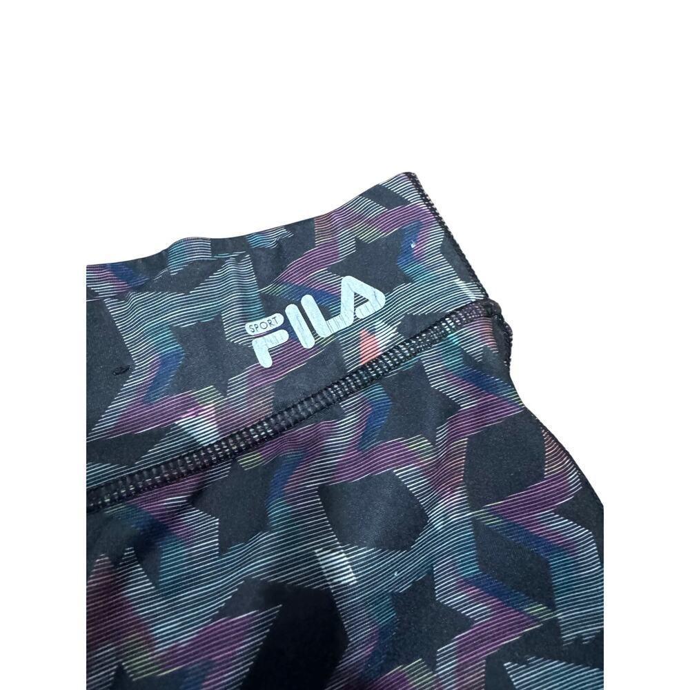 Fila Sport Women Printed Leggings Star Pattern Workout High Rise Athletic Large - Picture 3 of 5